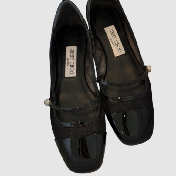 Jimmy Choo Women's Elisa Mary Jane Flats Size 7 Black NWT - Picture 3 of 4